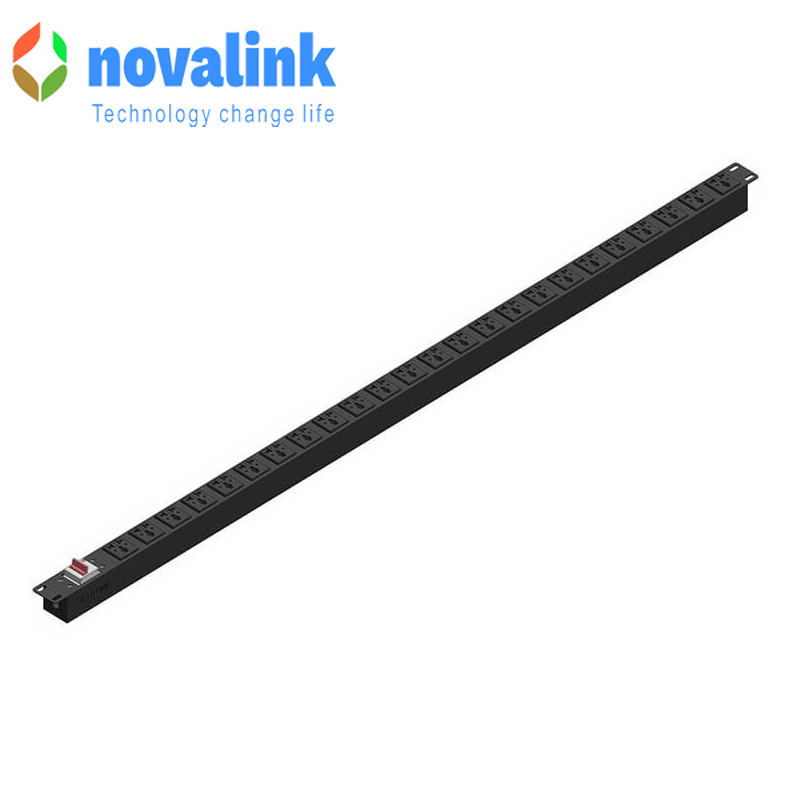 Thanh nguồn PDU 24 ổ cắm đa năng công xuất 50A hãng novalink mã NV-66208A